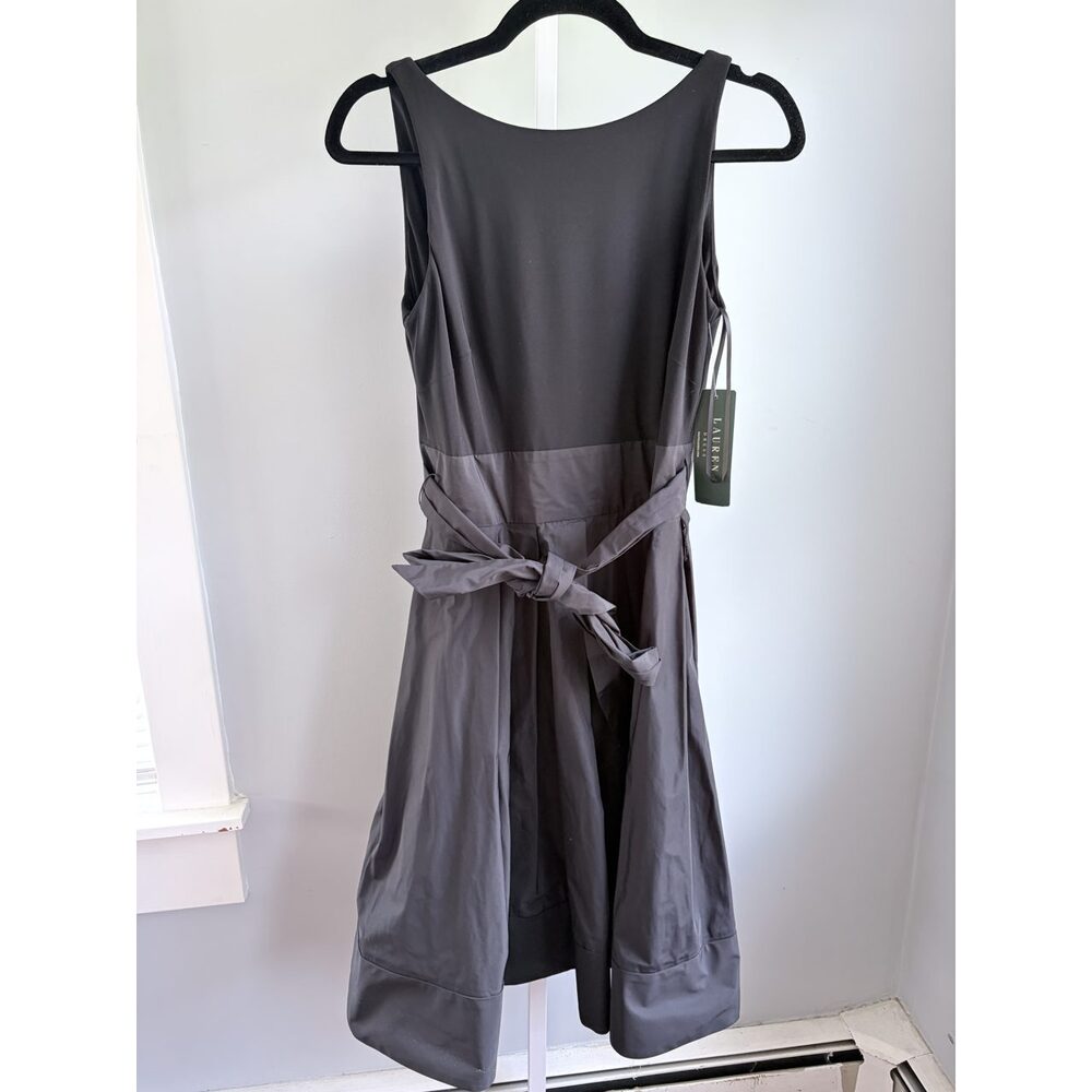 Audrey Hepburn style Lauren Ralph Lauren black elegant Dress New size 6 - Picture 3 of 14